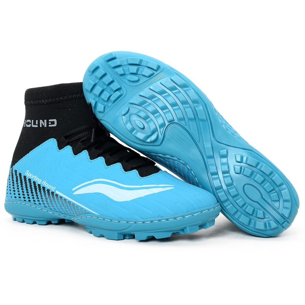 Chuteira Society Sporting Hound Botinha Cano Alto Futebol 7 Suíço Sintético Trava Baixa Confortável Adulto Masculina