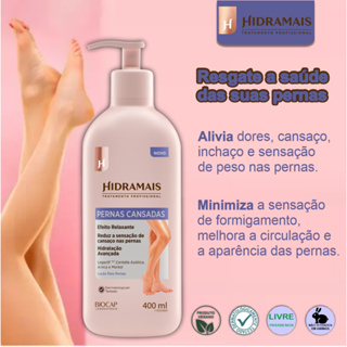LOÇÃO Hidratante Relaxante de Arnica para PERNAS Cansadas 400ml HIDRAMAIS - Hidratação Avançada, Alivia Dores e Inchaço em Oferta na Shopee