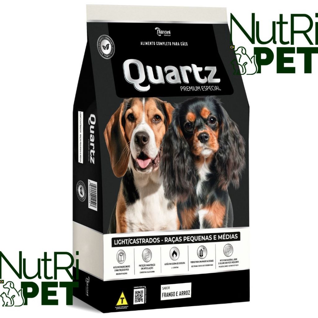 Ração para Cães Premium Especial Quartz Light Castrados 10kgs