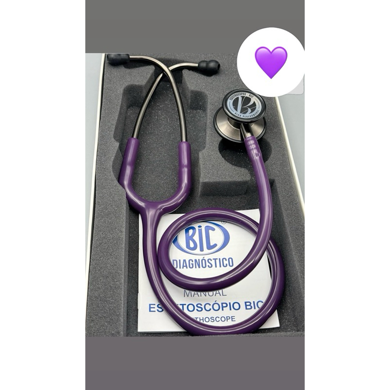 kit Estetoscópio Eternity Bic roxo malbec +aparelho de pressão PAMED roxo