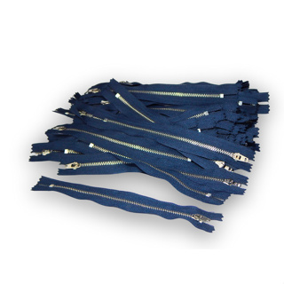 Zíper Em Metal Azul Marinho 18cm 50pc Para Calça Saia Bolsa Estojo Fantasia vestido em Oferta na Shopee