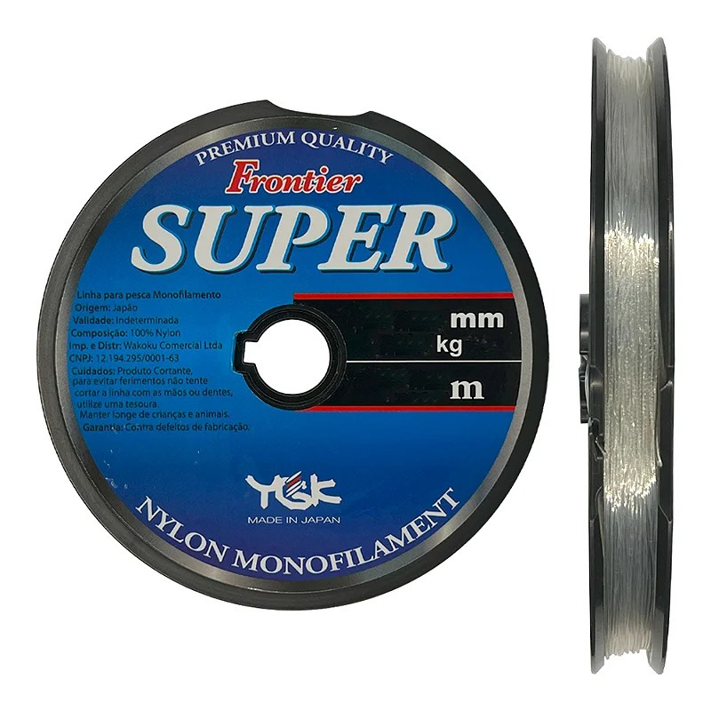 Linha Monofilamento YGK Frontier Super - 100 Metros 0,26mm 4.9 kg