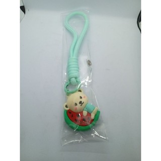 Cordão para segurar celular na mão com personagem em borracha