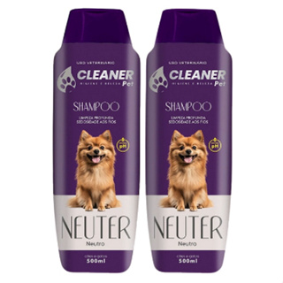 kit 2 Shampoo Neutro shampoo para cachorro CLEANER 500ml em Oferta na Shopee