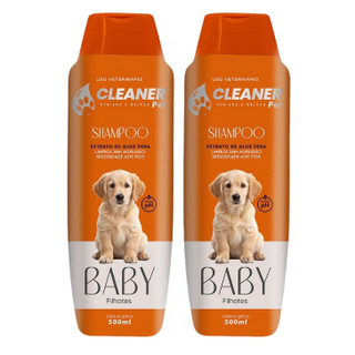 Kit 2 Shampoo para Cachorro Filhote 500ml Shampoo Cachorro Filhote Shampoo Pet Suave Cheiroso UP Clean Cleaner