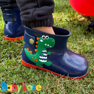 Galocha Infantil Menino masculino Dinossauro Cano Baixo Impermeável Leve Antiderrapante em Oferta na Shopee