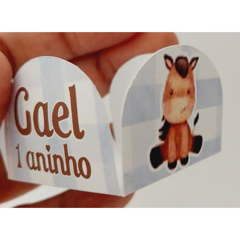 FORMINHA DE DOCE PERSONALIZADA FAZENDINHA MENINO/LEMBRANCINHA DE FESTA/ANIVERSÁRIO