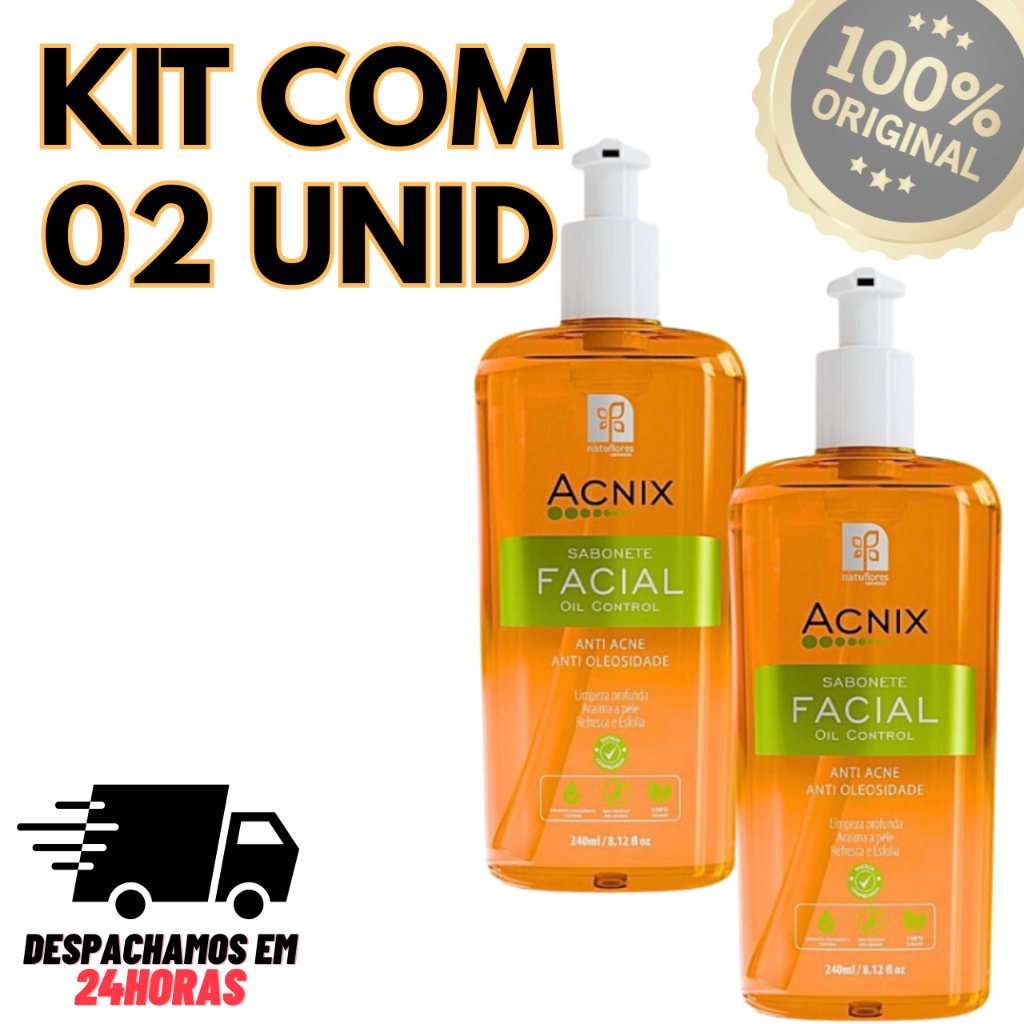 Sabonete Para o Rosto Acnix Para Pele Oleosa e para Acnes 1 ou 2 Unidades Natuflores