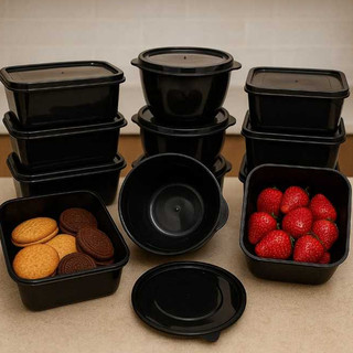 Kit 12 Potes Plásticos Completo Variados 1 Litro Para Marmita