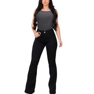 Calça jeans Flare feminina flere em Oferta na Shopee