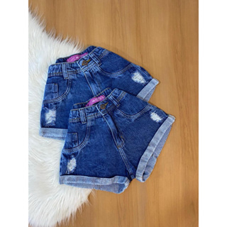 Short Jeans Cintura Alta Coleção Nova em Oferta na Shopee