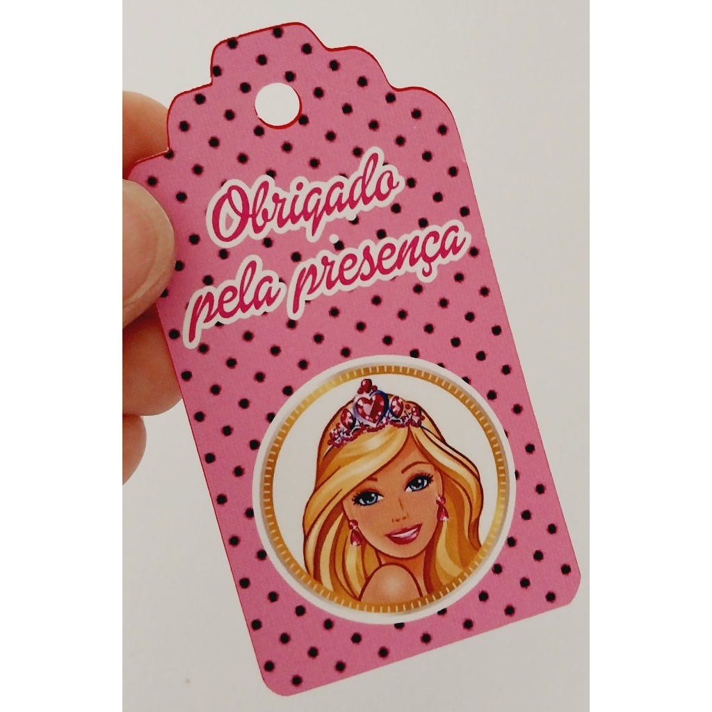 TAGS ETIQUETAS PARA LEMBRANCINHA PERSONALIZADA BARBIE/LEMBRANCINHA DE FESTA/ANIVERSÁRIO