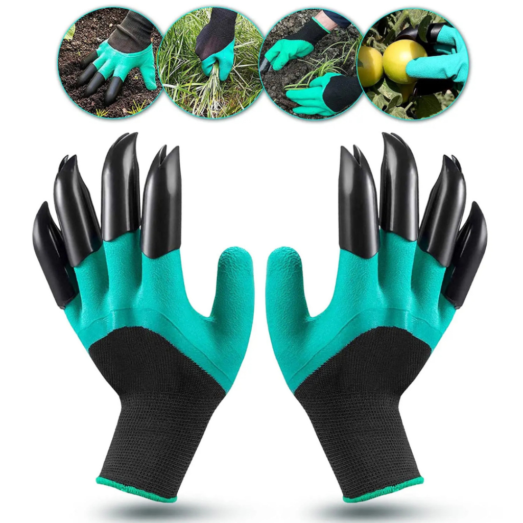 Luva Com Garra Para Jardim Jardinagem Mexer Com Terra Planta