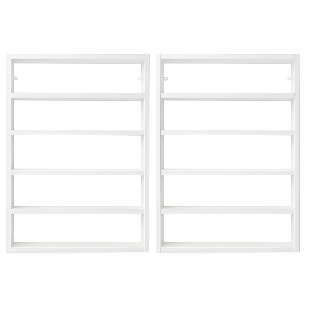 Kit expositor de esmalte 2 unidades 59x43 5 prateleiras em Mdf organizador de esmalte para manicure