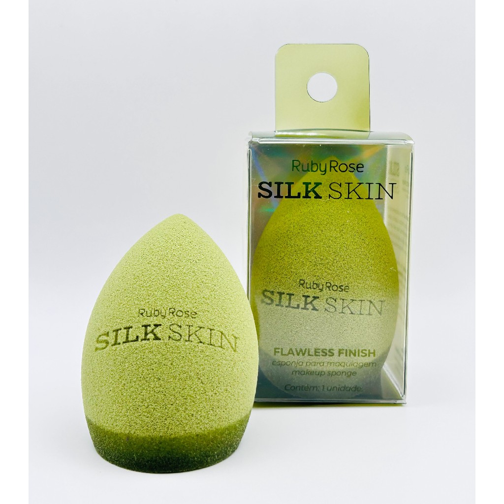 Esponja para Maquiagem Flawless Finish Ruby Rose Silk Skin - Esponja Chanfrada