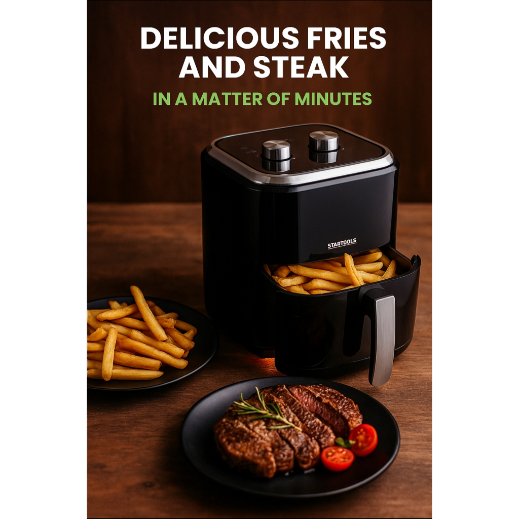 Fritadeira Elétrica Air Fryer Sem Oléo Preto 220V - 5 Litros