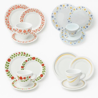 Aparelho de Jantar e Chá Fratelli 20 Peças Decorado Florido Louças Pratos Jantar Sobremesa Xícara em Oferta na Shopee