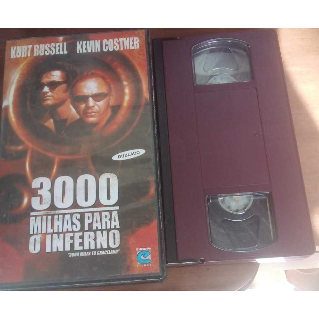 📼 VHS RARO – 3000 Milhas para o Inferno (2001) 🔥 Filme de ação estrelado por Kurt Russell e Kevin Costner