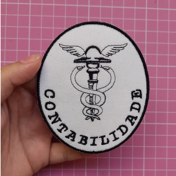 Patch Bordado Contabilidade Logo Profissão Aplique fácil envio imediato