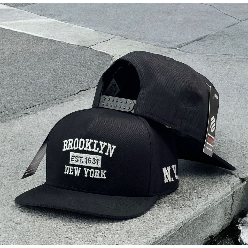 BONÉ ABA RETA BROOKLYN NEW YORK NY BASEBOL RETRO SNAPBACK AJUSTÁVEL