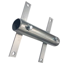Suporte De Metal Para Fixação Mastro Cabo Antena Reto 3/4 Duplo Externa Casa Residência