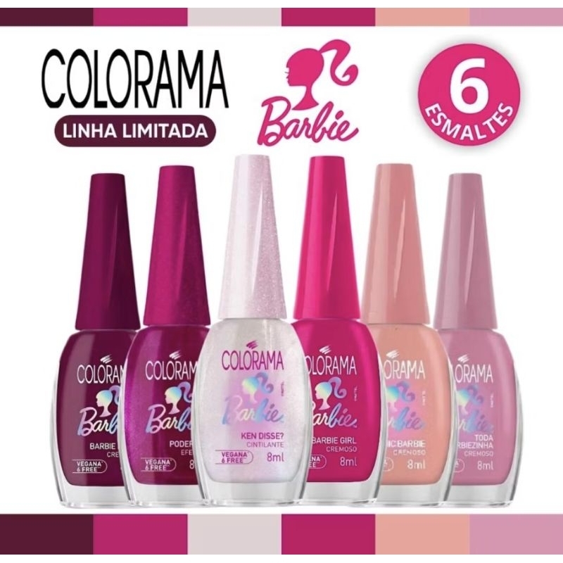 KIT  ESMALTES COLEÇÃO  BARBIE COLORAMA ( ESCOLHA O SEU)