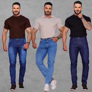 Calça Jeans Skinny Slim Masculina Linha Premium com Lycra em Oferta na Shopee