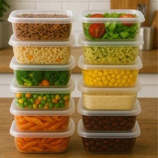 Kit 10 Potes 500ml Bpa Free Transparentes Marmitas Fitness Microondas Freezer Organizador Alimentos em Oferta na Shopee