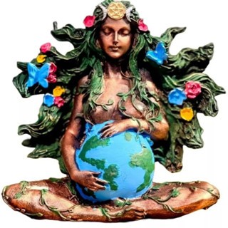 Gaia Mãe Terra Enfeite Mitologia Grego para Decoração em Resina Wicca estatueta Estátua