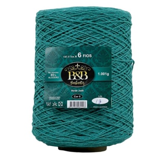 Barbante Fio 6 B&b 1kg Verde Jade Cor 05 (1 Kg) em Oferta na Shopee