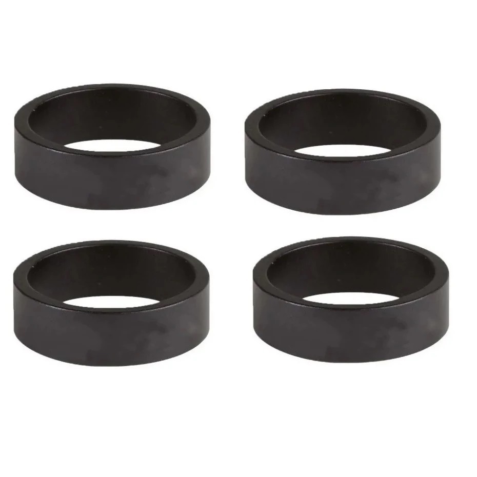 Kit 4 Espaçadores Aheadset 10mm x 28,6mm Preto – Arruela Calço Bike