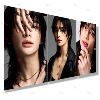 Kit 3 Quadros Decorativos Hyunjin Hwang Grupo Stray Kids SKZ Stay K-POP Excelente Qualidade em Oferta na Shopee