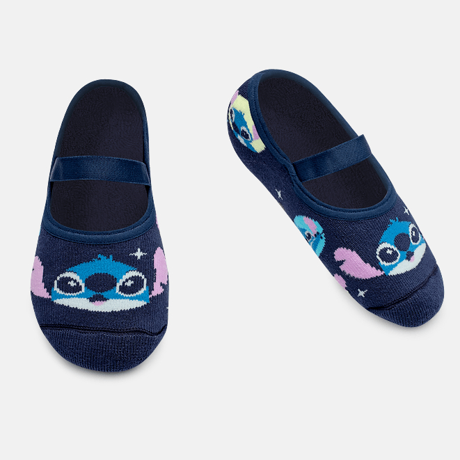 Meia Sapatilha Puket Antiderrapante Unissex Kids Stitch