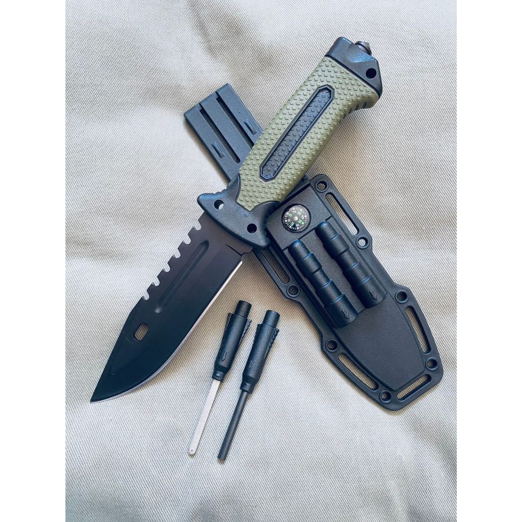 Faca Preto Pesca Sobrevivência 1788 Especial Bussola Amolador Apito Pederneira