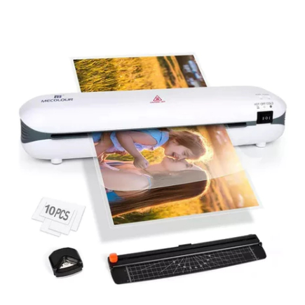MECOLOUR Laminadora Plastificadora A4/A5/A6 Maquina Plastificar Documentos Refiladora 3x1 Quente Frio