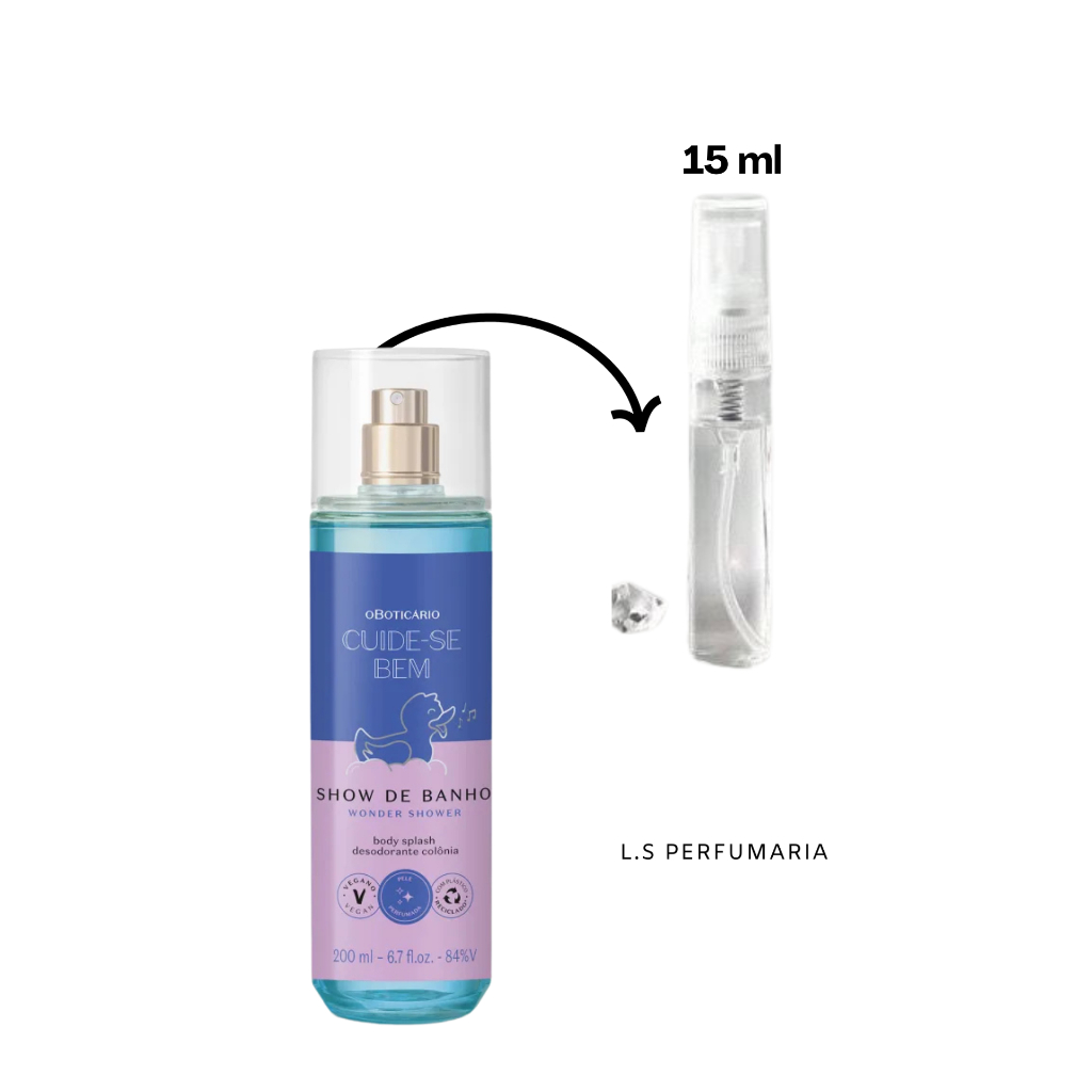 Body Splash Desodorante Colônia Cuide-se Bem Show de Banho 15ml -tamanho viagem