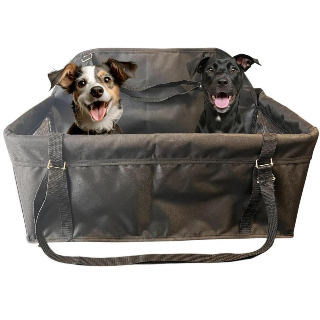 Cadeira Assento Para 2 Pets Cachorros Gatos Juntos no Carro Até 10kg Transporte Viagem