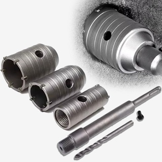 Kit 6 Peças Serra Copo 30/40/50mm Concreto SDS Plus c/Haste Para Martelete e Furadeira em Alvenaria em Oferta na Shopee