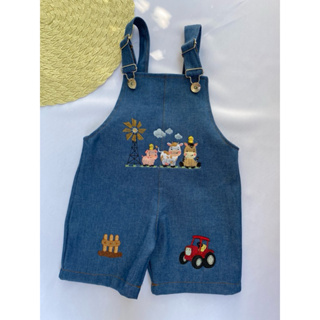 jardineira jeans fazendinha em Oferta na Shopee