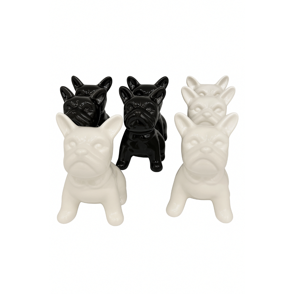 Enfeite Decorativo Cachorro Pug Decoracao Sala Quarto Ceramica Casa Penteadeira