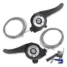 Alavanca Trocador Passador de Marcha 18 e 21 V. Bike Nylon C/Cabos Bicicleta