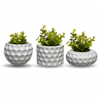 Trio de Vasos Decorativos Modernos com Plantas Artificiais – Decoração Elegante em Oferta na Shopee