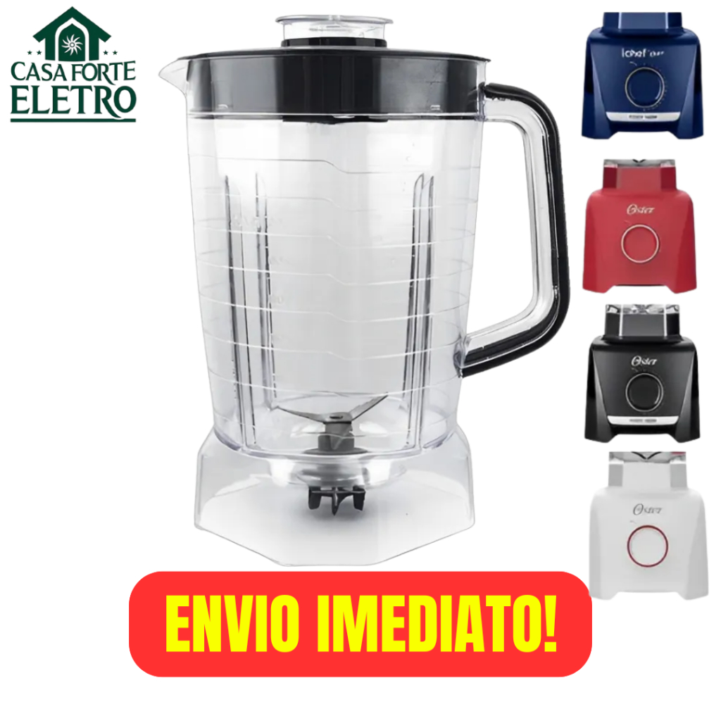 Copo Para Liquidificador Oster Power 1400 Full Oliq 606 / Oliq 610 Tampa Preta – Alta qualidade