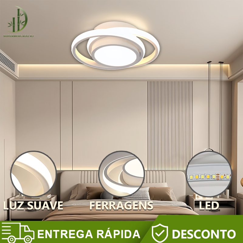 Luminaria de Teto Plafon LED Embutida Moderna,Para Corredor Sala Quarto e Cozinha Lustre