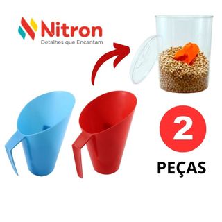 2 Peças Concha Para Cereais 150ml Plástica Cores Nitron
