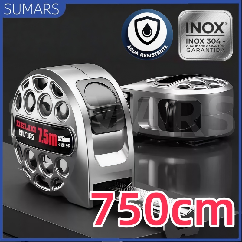 750/500/300cm Fita Métrica de Aço Inoxidável de Alta Precisão Não Ferruga para Medidas Profissionais SUMARS em Oferta na Shopee