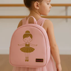 Mochila Ballet Balé Dança Bailarina Sapatilha nas cores Rosa e Preta