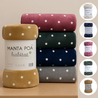 Manta de Microfibra Cobertor King Antialérgico Estampado Poá Quentinho em Oferta na Shopee