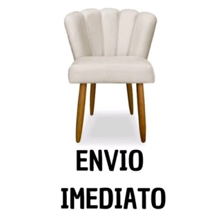 Cadeira poltrona decorativa pétala veludo bege em Oferta na Shopee