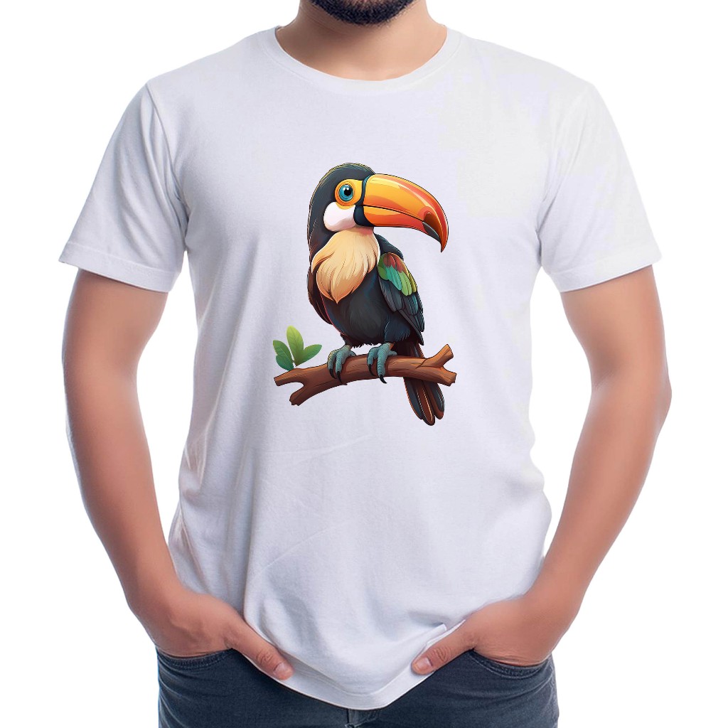 Camiseta personalizada Aves Tucano em um galho - Cod A247